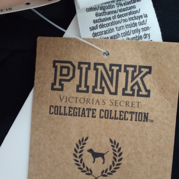 NWT PInk Victoria Secret NFL Game On Black Bodysuit 5th & Ocean S - Picture 7 of 11